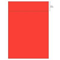 Red A4 Labels with 51mm Backsplit - pack of 500