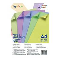 Papier kolorowy GIMBOO, A4, mix kolorów pastelowych, 80g/m², 100 arkuszy*