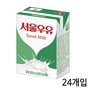 [업체 직배송_반품 불가](면세)서울우유 멸균 200ml X 24개입
