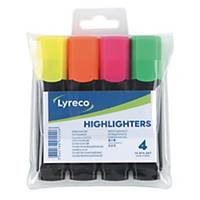 Lyreco Highlighters Asst - Pack Of 4