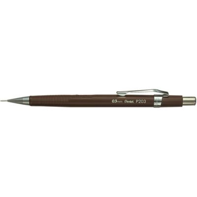 Pentel Portemines P203, marron, diamètre de mines: 0,3 mm