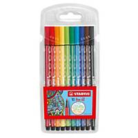 Premium Felt Tip Pen - STABILO Pen 68 Wallet of 10 Assorted Colours