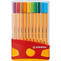 Premium Fibre-Tip Pen - STABILO point 88 colourparade of 20 assorted colours