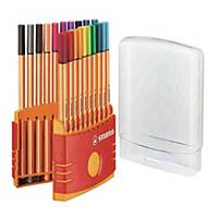 STABILO Point 88 Fineliner Pen 0.4mm - Set of 20 Colours