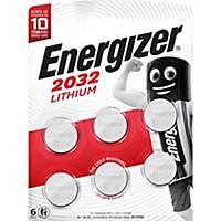 ENERGIZER CR2032 COIN BATTERY LITHIUM 3V - PACK OF 6