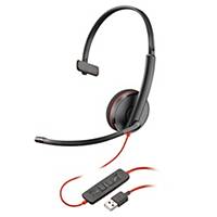 Headset Poly Blackwire 3210, Mono/Stereo, Kabelgebunden, schwarz