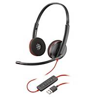 Poly Blackwire C3220 headset voor PC, binauraal met 2 oorschelpen