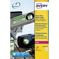 Avery L4776 weerbestendige heavy duty etiketten, 99,1 x 42,3 mm, doos van 240