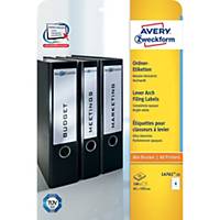 AVERY L4761-25 LEVER ARCH FILE FILING LABELS 192 X 61MM - BOX OF 25