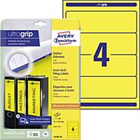 Avery Zweckform L4769-20 Ordner-Etiketten, 192 x 61 mm, gelb, 80 Stück/Packung