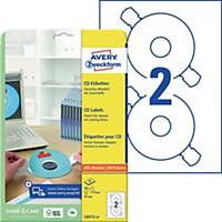 Avery Zweckform CD-Etiketten ClassicSize L6015-25 Ø 117mm weiß 25 Bl/50 St