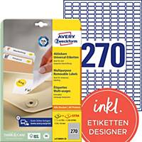 Labels Avery Zweckform L4730REV,17,8x10 mm, detachable, white, pack of 8100 pcs