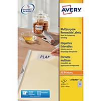 Avery L4731 Stick&Lift removable labels 25,4x10mm - box of 4725
