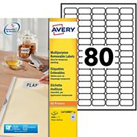 Avery L4732 Stick&Lift removable labels 35,6x16,9mm - box of 2000