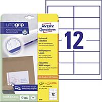 Avery Zweckform 4781 Universal-Etiketten, 97 x 42,3 mm, weiß, 12 Stück/Blatt