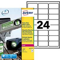 Etiquette ultra-résistante Avery - L4773-20 - 63,5 x 33,9 mm - blanche - par 480