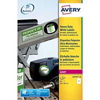 Avery L4775 weatherproof heavy duty labels 210x297mm - box of 20