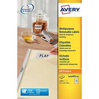Avery L4736 Stick&Lift herpositioneerbare etiketten, 45,7 x 21,2 mm, 1.200 stuks