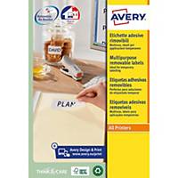 Avery L4743REV-25  Multi-Purpose Labels, 99.1 x 42.3 mm, 12 Labels Per Sheet