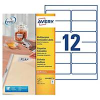 AVERY L4743REV-25 REMOVABLE LABELS 99.1 X 42.3MM - BOX OF 25