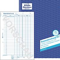 Avery Zweckform Kassenabrechnung 427, MwSt.-Spalte, A4, mit Blaupapi, 2x50 Blatt