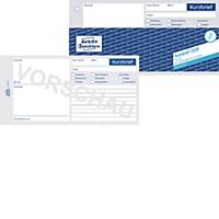 Avery Zweckform 1020 Kurzbrief, 1/3 A4, mit blaupapier, 100 Blatt