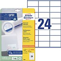 Avery Universal Labels 3490, 70x36mm, white, 24 labels/pack