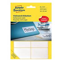 Avery Zweckform 3337 Handbeschriftbare Etiketten, 54 x 35mm, weiß, 224 St. /Pack