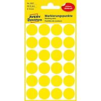 Avery Zweckform 3007 Markierungspunkte, Ø 18 mm, rund, gelb, 96 Stück/Packung