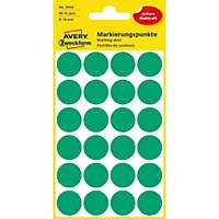 Avery Zweckform 3006 Markierungspunkte, Ø 18 mm, rund, grün, 96 Stück/Packung