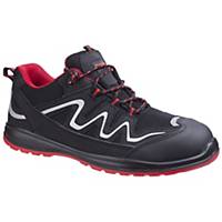 Footsure FS312 S3 Safety Shoe - Black & Red, Size 4/37