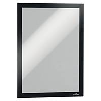 Durable DURAFRAME Self Adhesive Signage Magnetic Frame - A4 Black, Pack of 10