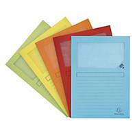 Exacompta SUPER Window Files, Assorted Colours - Pack 50