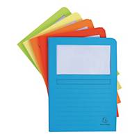 Folder z okienkiem EXACOMPTA, karton, A4, 160 g, miks kolorów, 50 sztuk