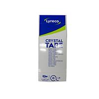 Fita adesiva transparente Lyreco Crystal - 19 mm x 33 m - Pacote de 8 rolos