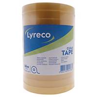 Lyreco Budget Tape - Clear, 12mm x 66m, Pack of 12