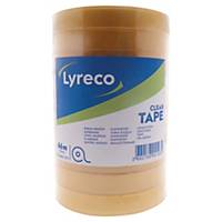 Tape Lyreco, klar, 15 mm x 66 m, pakke a 10 ruller
