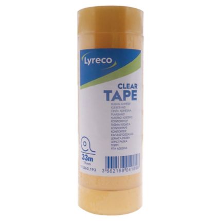 LYRECO Invisible Tape 19mmx33m - Pack Of 8