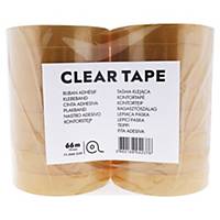 Lyreco budget tape, B 19 mm x L 66 m, per pak van 16 rolletjes plakband