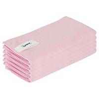 Lyreco Pro Microfibre Cloths 400x400mm Red - Pack Of 5