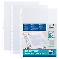 Oxford Punched Pockets A4 90 Microns Clear - Pack of 100