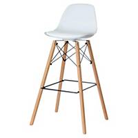 Paperflow BX2 high bar stool - white seat - beech legs - per 2 