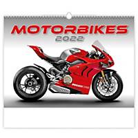 Mesačný medzinárodný kalendár Motorbikes, 14 listov, 45 x 31,5 cm