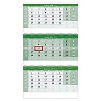 Třiměsíční mezinárodní kalendář Green - 3 x 12 listů, 31,5 x 55,5 cm