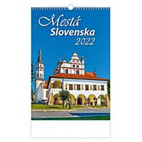 Mesačný slovenský menný kalendár Mestá Slovenska, 14 listov, 45 x 31,5 cm