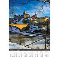 Česká republika - české měsíční jmenné kalendárium, 14 listů, 31,5 x 45 cm