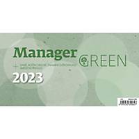 Manager Green - české týdenní sloupcové kalendárium, 60 + 2 stran, 24,6 x 13 cm
