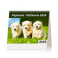 Týdenní slovenský a český kalendář MiniMax Pejsci , 56 + 2 stran, 17,1 x 13,9 cm