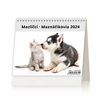 Týdenní slovenský a český kalendář MiniMax Mazlíčci, 56 + 2 stran, 17,1 x 13,9cm