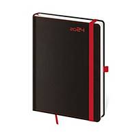 HELMA DB422-1-19 DAILY DIARY A5 BLK/RED